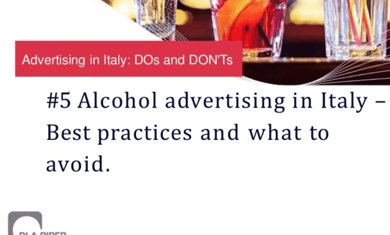 advertising alcoholic beverages italy